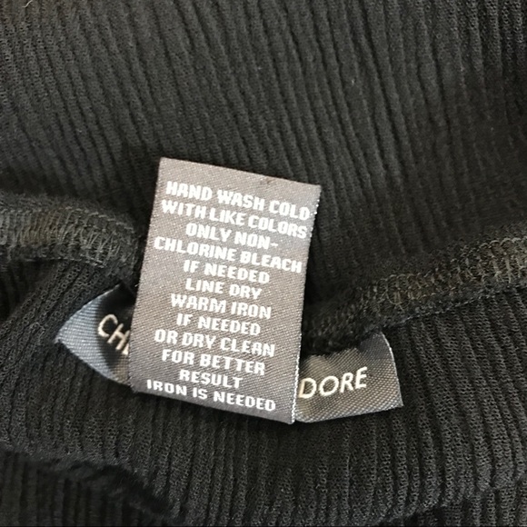 Chelsea & Theodore ruffle black tunic top M - Picture 5 of 6